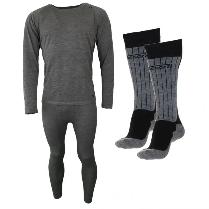 Accezzi merino underwear set + 2 paires de chaussettes mérinos, hommes Édition Limitée