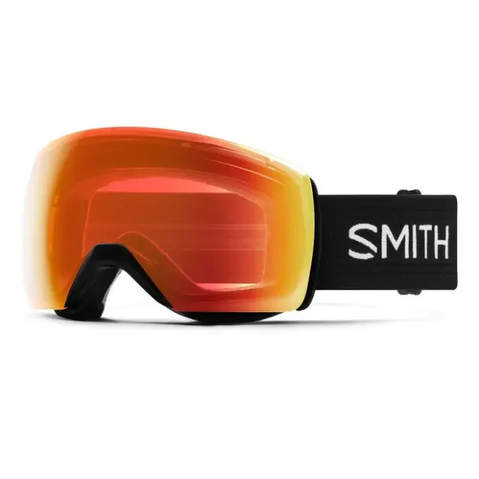 Acheter Direct Masque de ski Smith SKYLINE XL Black/Chromapop Red Mirror