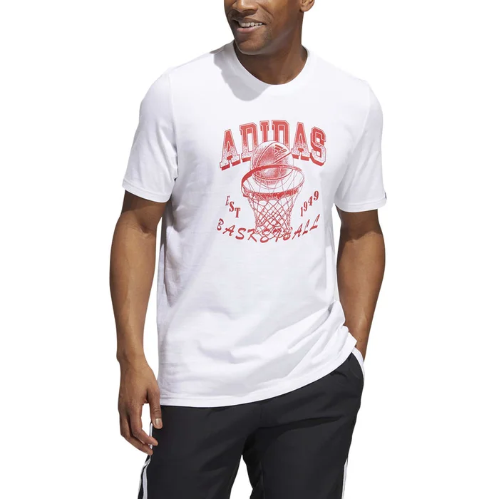 Adidas Basketball Aworld Hoops Graphic Tee « White »