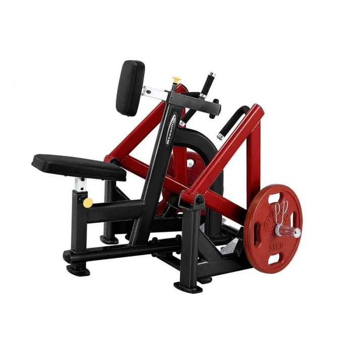 Appareil de musculation rangée assise charge plaque Steelflex [Taille 118x107x107,5 cm]