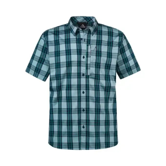 Artisanat Chemise de randonnée homme à manches courtes Schöffel Burgspitz – Jubilee Blue