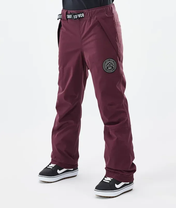 Artisanat Dope Blizzard W 24 Pantalon de Snowboard Femme Burgundy