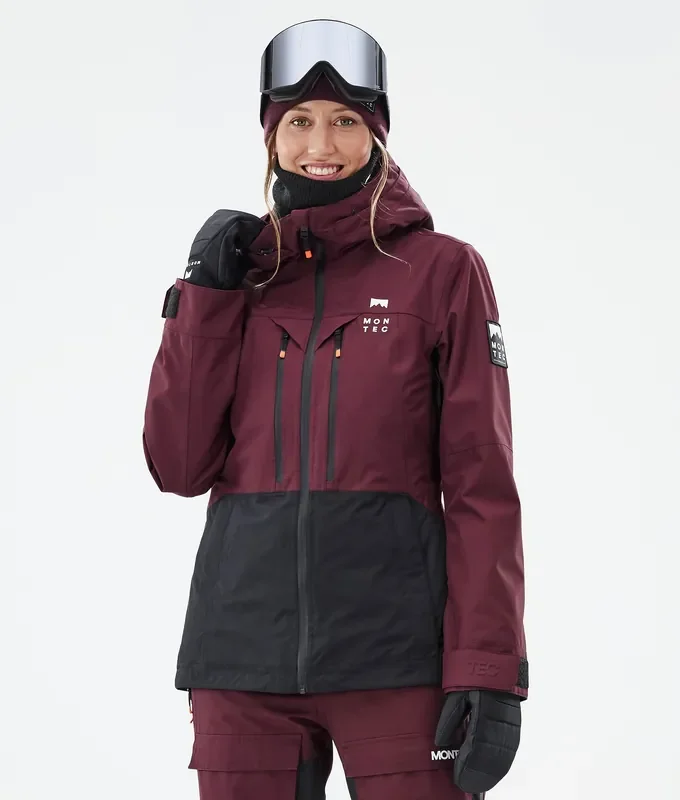Authentique Montec Moss W Veste Snowboard Femme Burgundy/Black