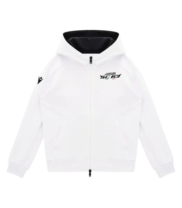 Automobili Lamborghini Squadra Corse sweat-shirt avec fermeture éclair pour enfant