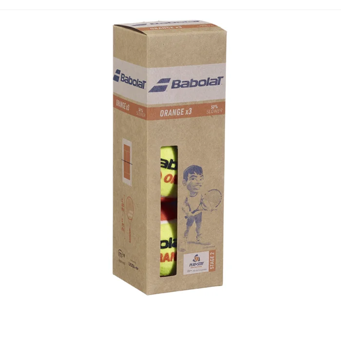 Babolat Pelotas de tenis Naranja Tubo de 3 pelotas