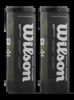 Balle de Padel Wilson Premium 3 Bi Pack Yellow (2 x Tube de 3 Balles)