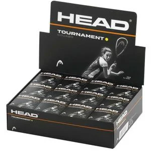 Balle de squash avec point jaune simple Tournament (x12)