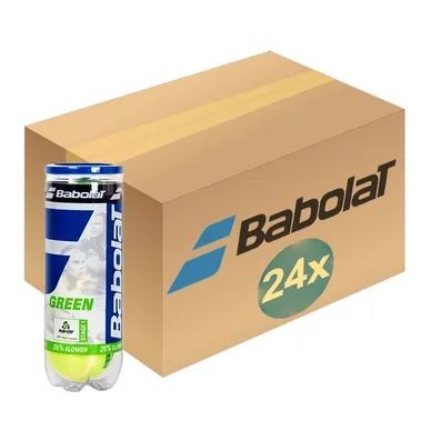 Balles de Tennis Babolat Green X3 Yellow (Boîte 24 x 3)