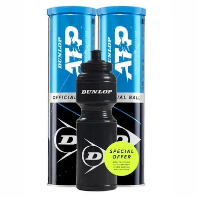 Balles de Tennis Dunlop ATP Championship (2 Tubes de 4) + Gourde