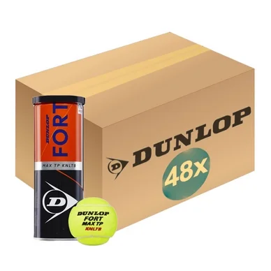 Balles de Tennis Dunlop Fort Max TP KNLTB 3-Tin (48×3)