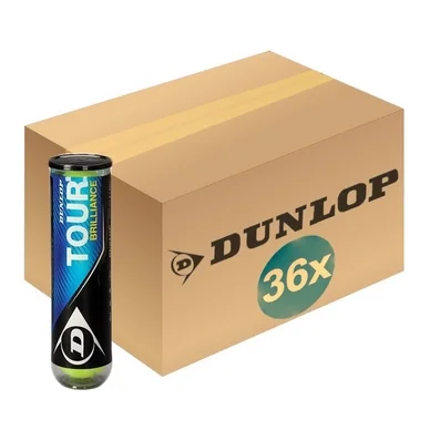 Balles de Tennis Dunlop Tour Brilliance x4 (Carton 36×4)