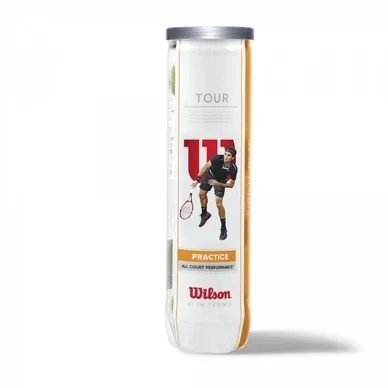 Balles de tennis Wilson Tour Practice 4-unités Jaune