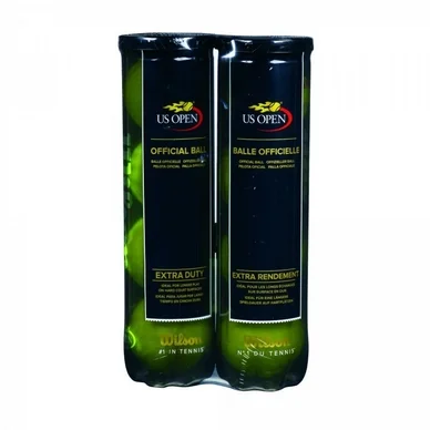 Balles de Tennis Wilson US Open Yellow 2x 4-Tin