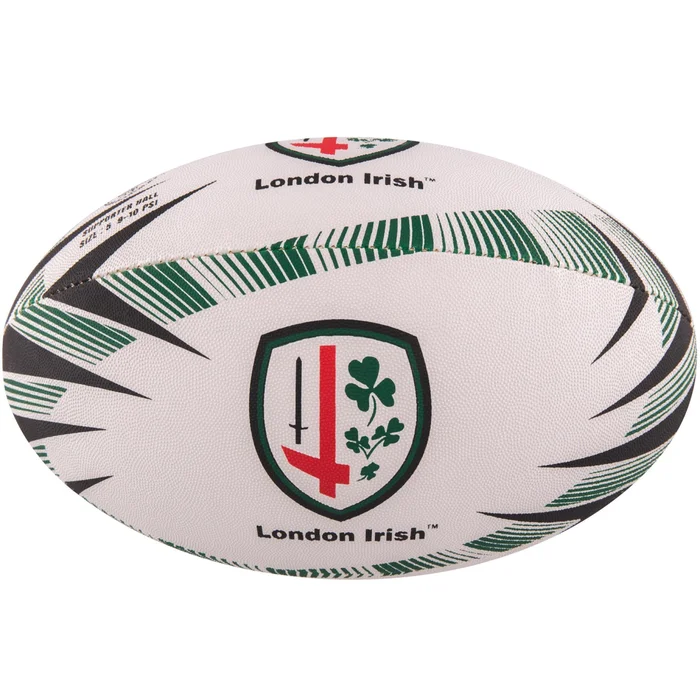 Ballon de rugby Supporter Gilbert London Irish (taille 5) [Taille  5]