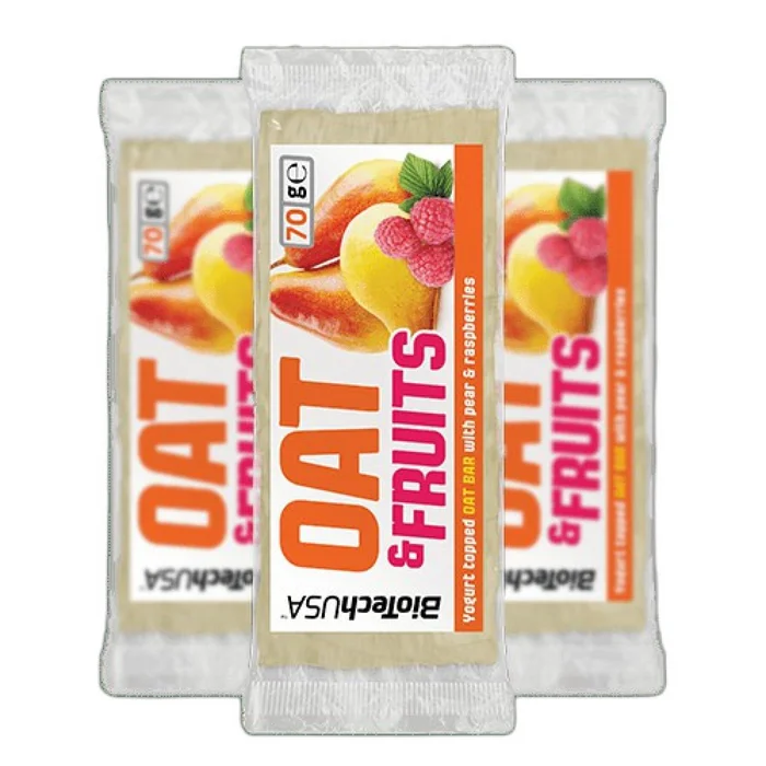 Barre d’avoine Biotech USA -Yaourt-framboise-poire (x20)