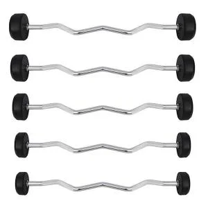 Barre de musculation caoutchouc bouclée GSL-20
