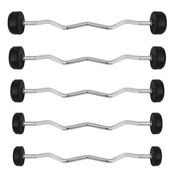 Barre de musculation caoutchouc bouclée HMS GSL-30 [Taille 121x106x19,5 cm/30 mm]