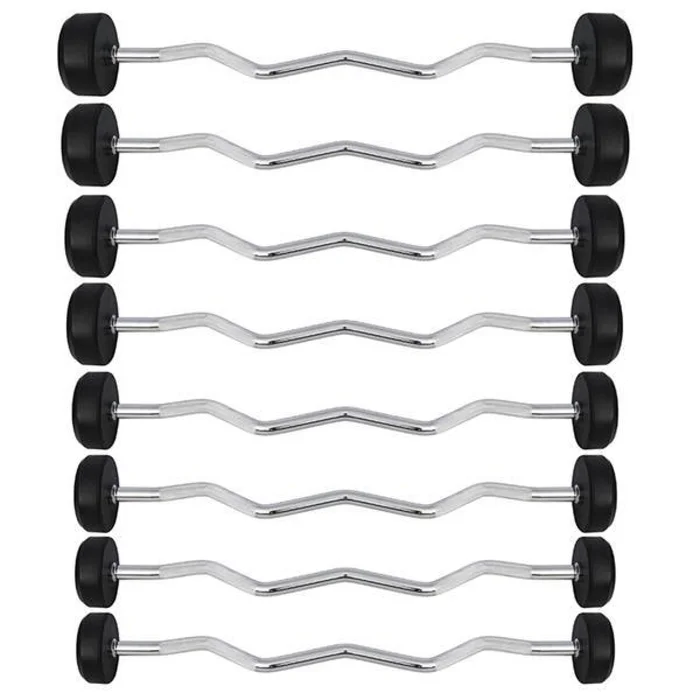 Barre de musculation caoutchouc bouclée HMS GSL15 [Taille 118x106x15 cm/30 mm]