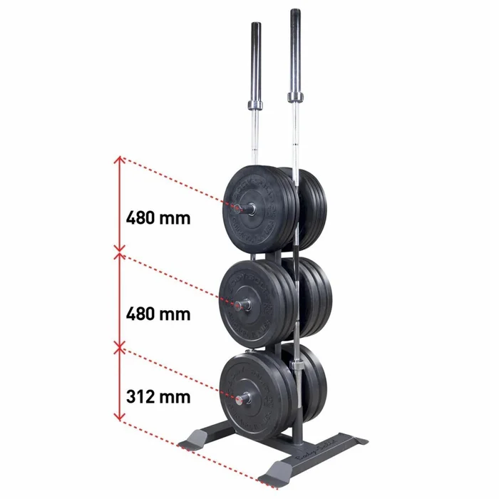Barre de musculation et support de barre Body Solid Olympic Premium [Taille 75x75x135 cm]