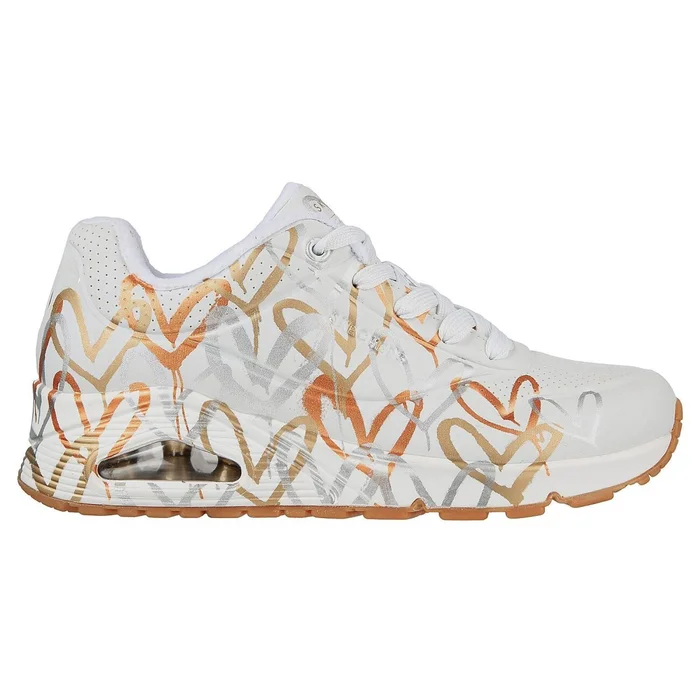 Baskets avec dessins iconique uno mu00e9tallic love femme Skechers [Taille 36]