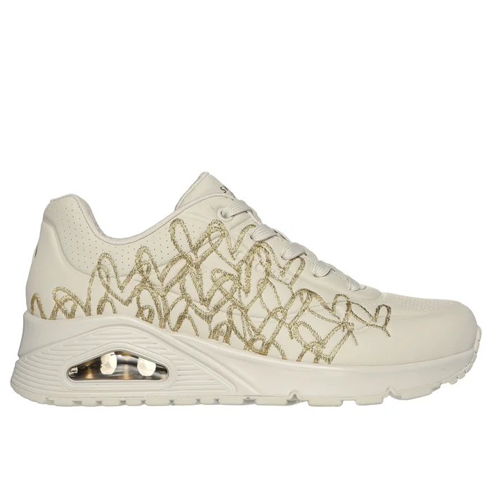Baskets femme Skechers JGoldcrown Uno-Golden Heart [Taille 35]