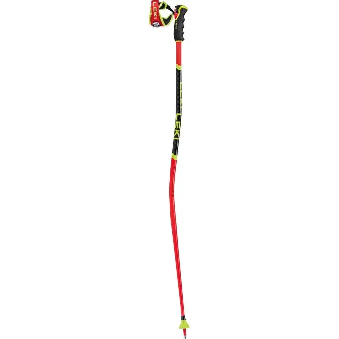 Bâton de course Leki WCR GS 3D Rouge Vif-Noir-Jaune Fluo Pas Cher