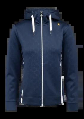 Blouson de Tennis Robey Fille Forehand Tracksuit Full Zip Jacket Match Navy