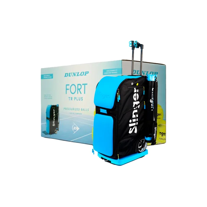 Bolsa lanzapelotas de tenis Slinger Bag + 72 pelotas Dunlop Fort TR Plus