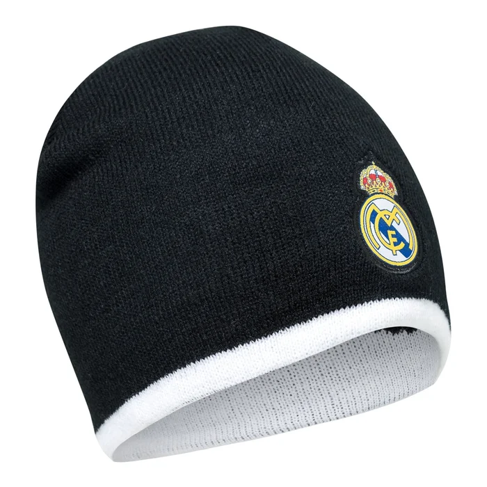 Bonnet Réversible Écusson Noir/Blanc – Boutique Officiel Real Madrid CF