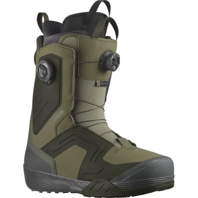 Boots de snowboard Salomon DIALOGUE DUAL BOA Olive Night/Rosin/Black Achat Immédiat