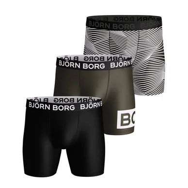 Boxer Björn Borg Men Core Shorts Per BB Borg Block Forest Night (Lot de 3)