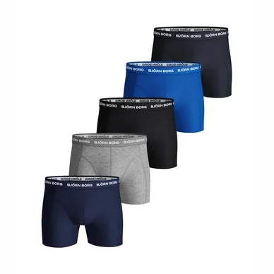 Boxer Björn Borg Men Core Shorts Sammy Solid Blue Depths (Lot de 5)