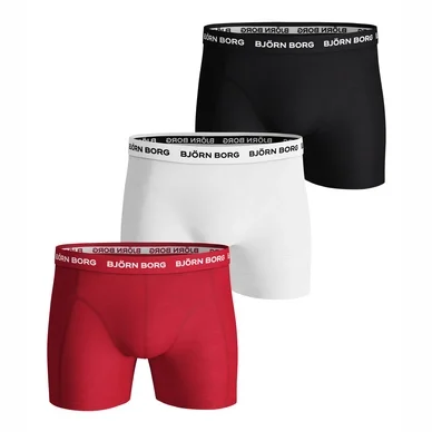 Boxer Björn Borg Men Essenstial Solid True Red (Set de 3)