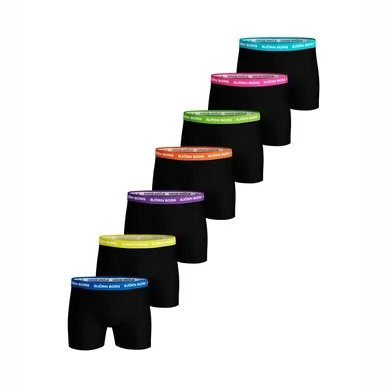 Boxer Björn Borg Men Essential Seasonal Solid Neon Electric Blue Lemonade (7-pack)