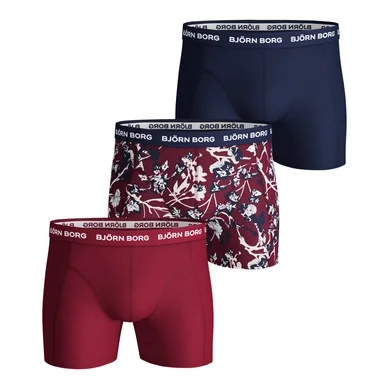 Boxer Björn Borg Men Essential Shorts Sammy Beet Red (lot de 3)