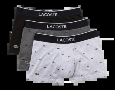 Boxers Lacoste Men Casual Noir / Gris (Lot de 3)