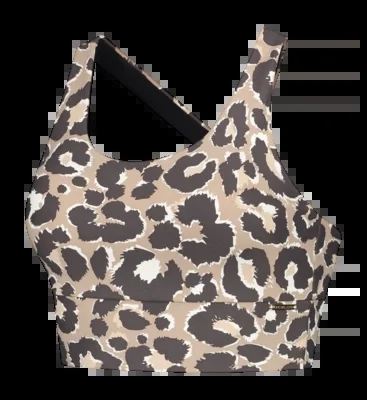 Brassière Deblon Femme Sarah Cross Top Leopard Chocolate