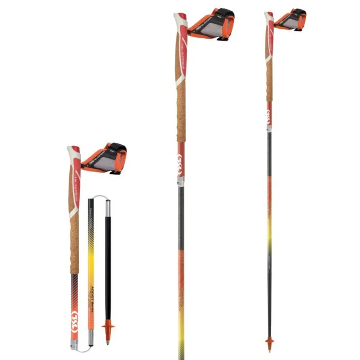 Bu00e2ton de trail TSL Trail Carbon 4 Cork Cross (x2) [Taille 105 cm]
