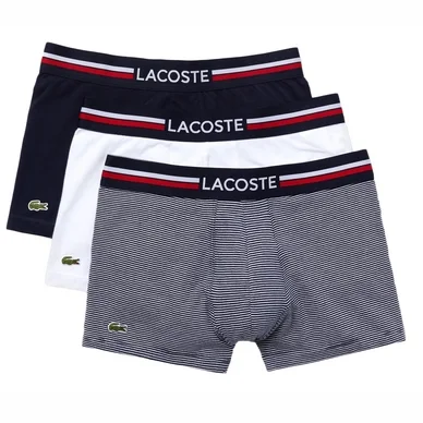 Caleçon Lacoste Men Iconic Navy Blauw / Wit (Lot de 3)