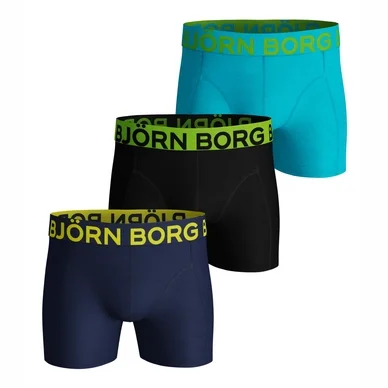 Caleçons Björn Borg Men Core Neon Solid Sammy Blue Depths (3 pièces)
