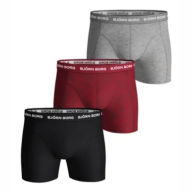Caleçons Björn Borg Men Essential Sammy Fiji Flower Rumba Red (3 pièces)