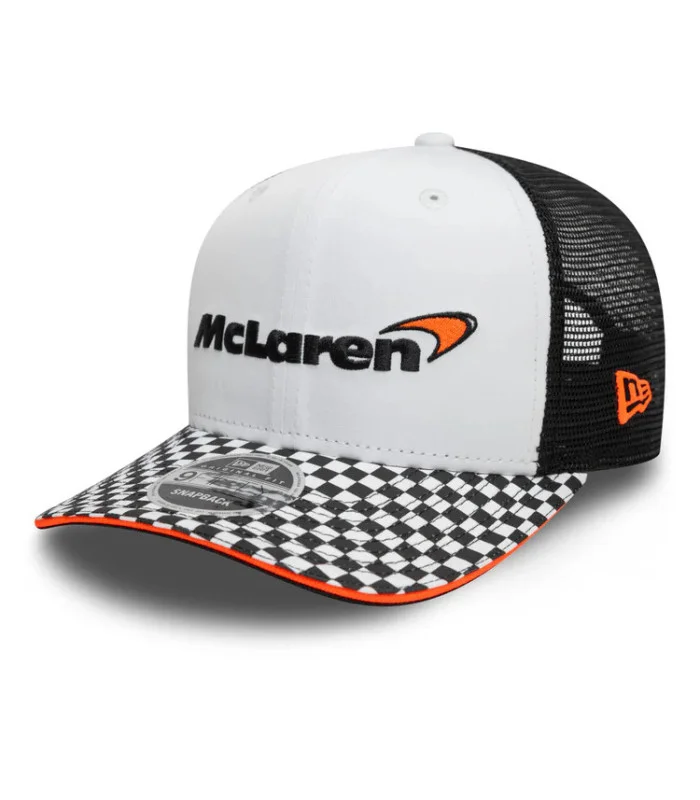 Casquette 9FIFTY F1 McLaren Racing Visière drapeau à damier Blanc/Noir Adulte Taille Unique