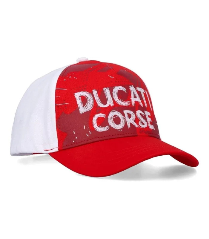 Casquette Ducati Corse Moto GP Officiel Cartoon Taille Enfant Rouge/Blanc