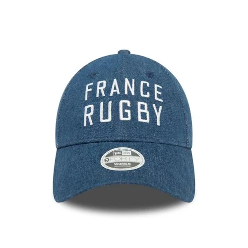 Casquette FRANCE RUGBY & NEW ERA 9FORTY Denim Bleu