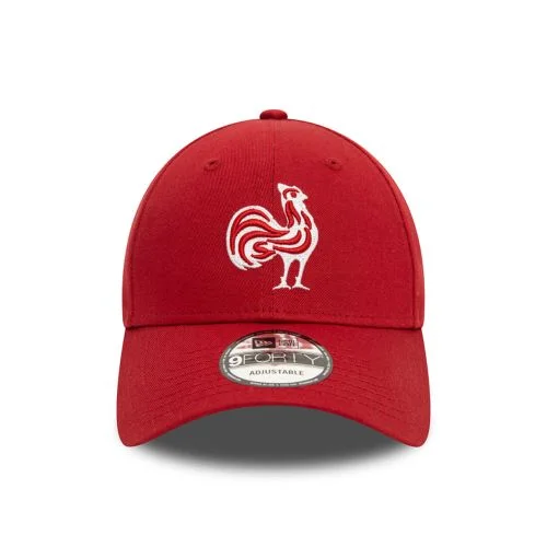 Casquette FRANCE RUGBY & NEW ERA 9FORTY Rouge Bordeaux Adulte