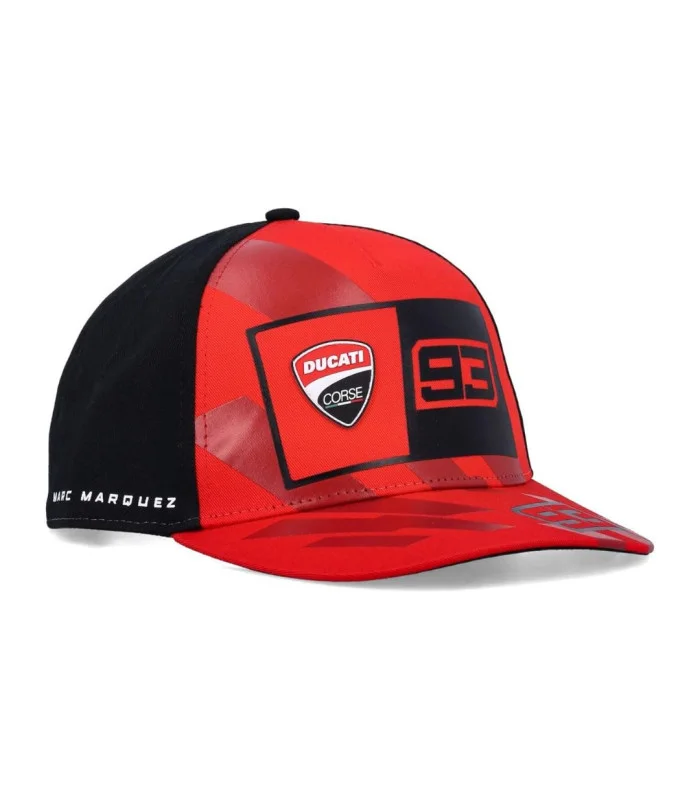 Casquette midvisor Ducati dual Marquez – 93 BOX LOGO Moto GP Officiel Adulte Taille Unique Noir/Rouge