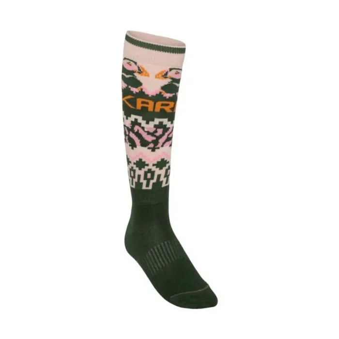 Certifié Kari Traa Johanne, chaussettes de ski, femme, vert foncé