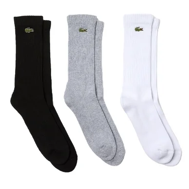 Chaussette Lacoste RA2099 Gris Noir Blanc (Pack de 3)