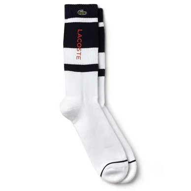 Chaussettes de Tennis Lacoste White Navy Blue