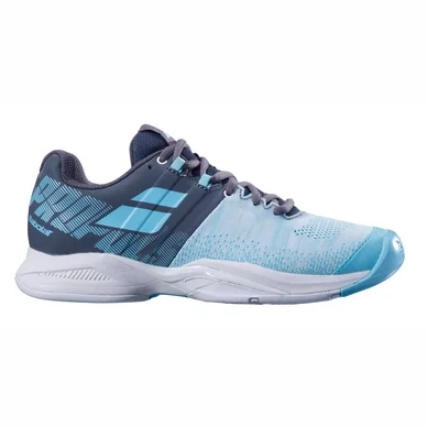 Chaussure de tennis Babolat Women Propulse Blast All Court Grey Blue Radiance